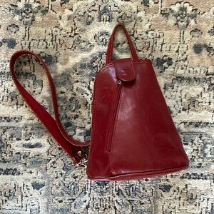 Vintage Red backpack purse